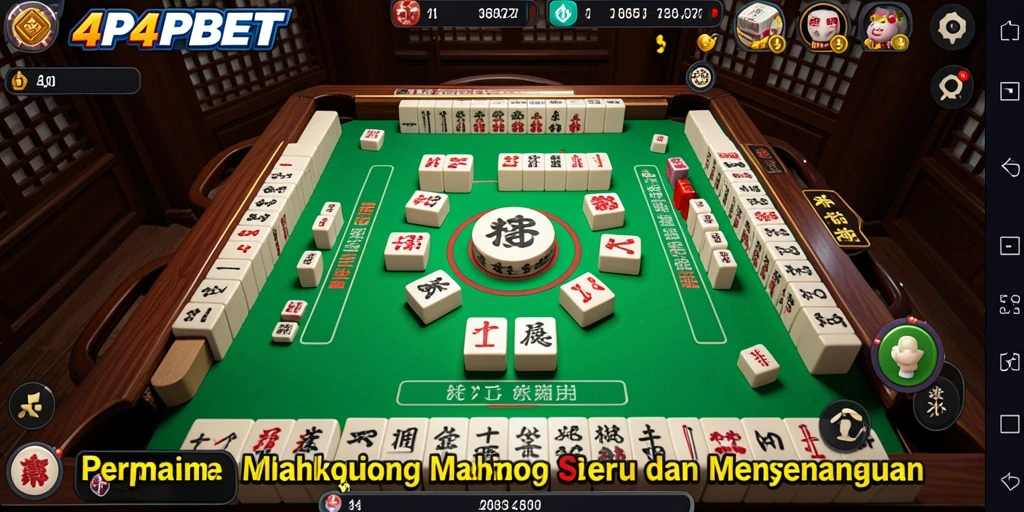 Screenshot gameplay 4P4PBET yang menampilkan aksi Mahjong yang mendebarkan.