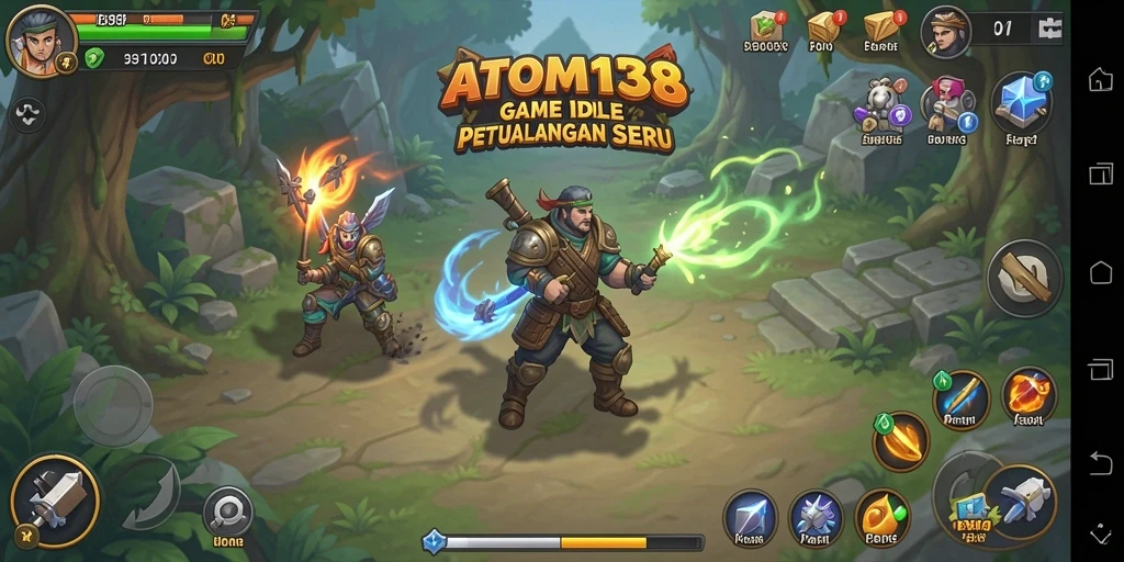 Tampilan gameplay seru dan interaktif dalam ATOM138.