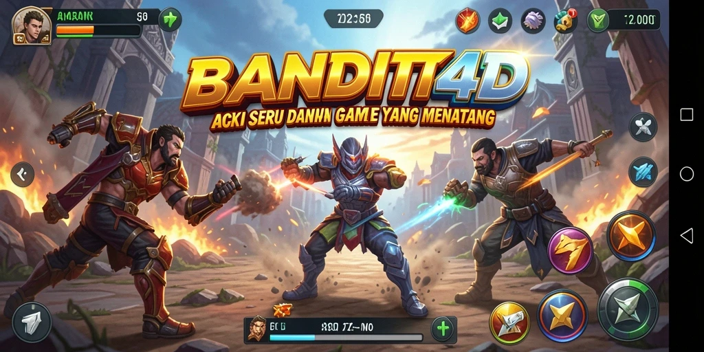 Tampilan mendebarkan dalam gameplay BANDIT4D yang seru.