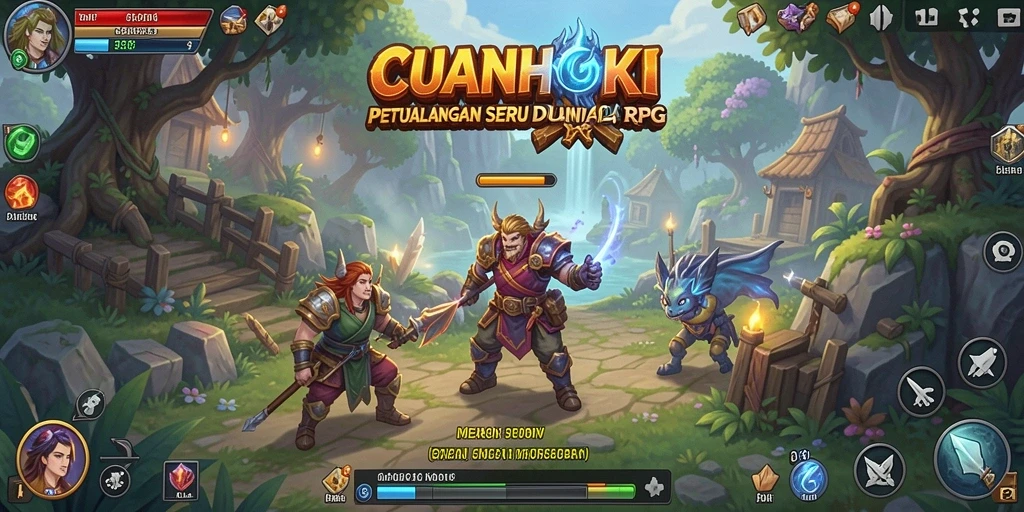 Screenshot gameplay CUANHOKI menampilkan aksi pertarungan yang intens.