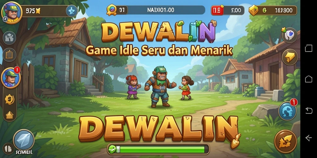 Screenshot DEWALIN menampilkan karakter dan gameplay Idle yang mengasyikkan.