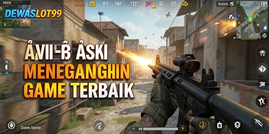 Tampilan gameplay menegangkan di DEWASLOT99 dengan aksi tembak-menembak yang seru.