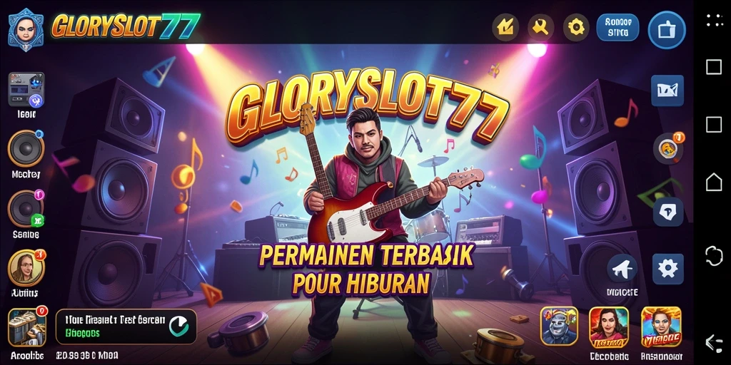 Tampilan gameplay GLORYSLOT777 dengan berbagai pilihan musik yang menarik.
