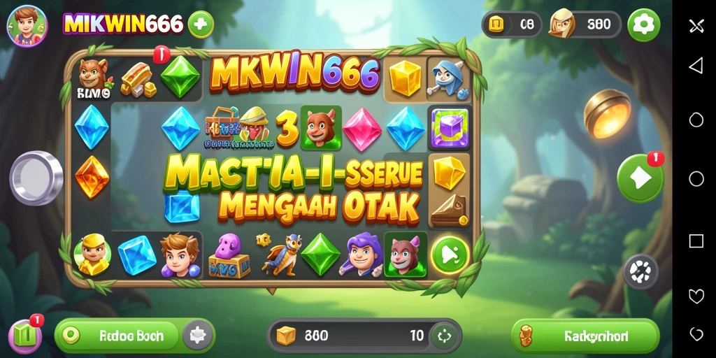 Tangkapan layar gameplay <strong>MKWIN666</strong> yang menunjukkan serunya permainan match-3.