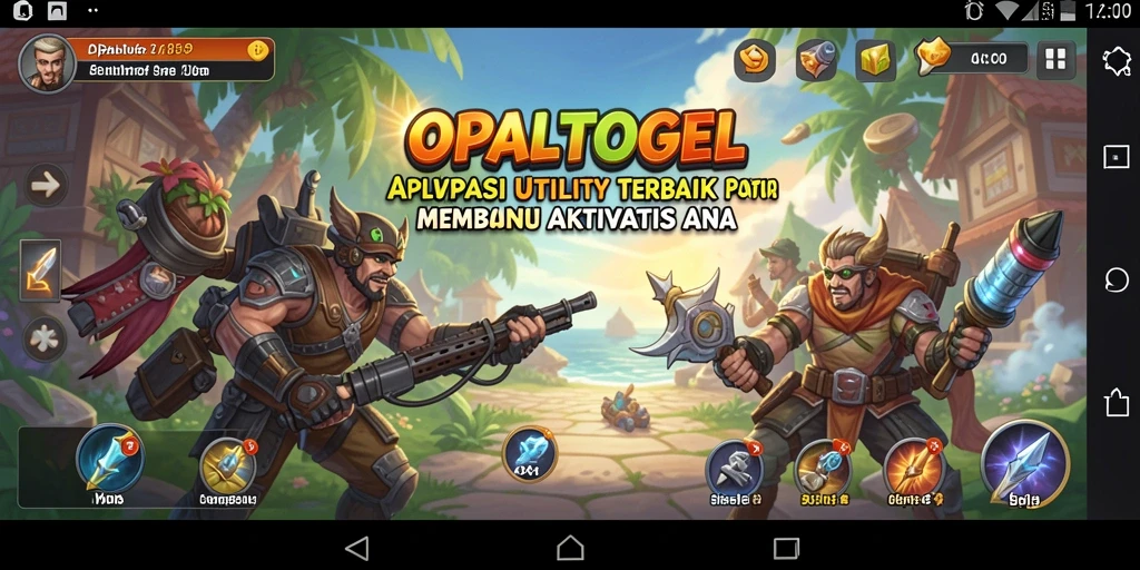 Tampilan antarmuka utama OPALTOGEL dengan fitur utility yang berfungsi.