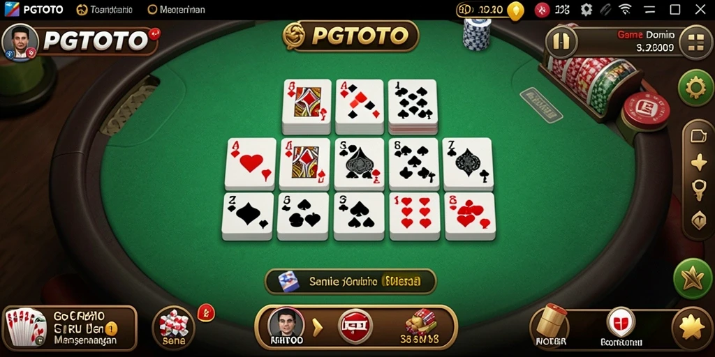 Tampilan gameplay seru di PGTOTO saat bermain domino.