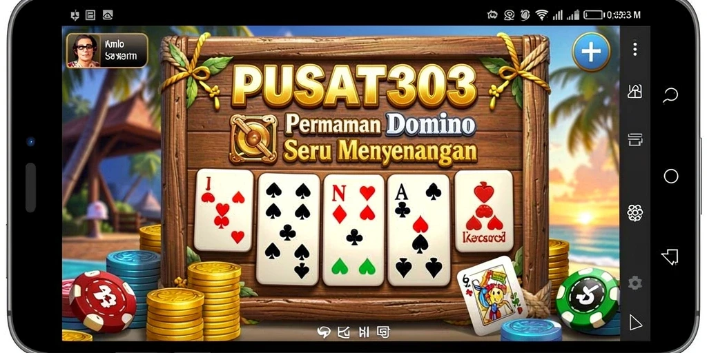 Tampilan gameplay menarik dari PUSAT303 yang menunjukkan suasana permainan Domino.
