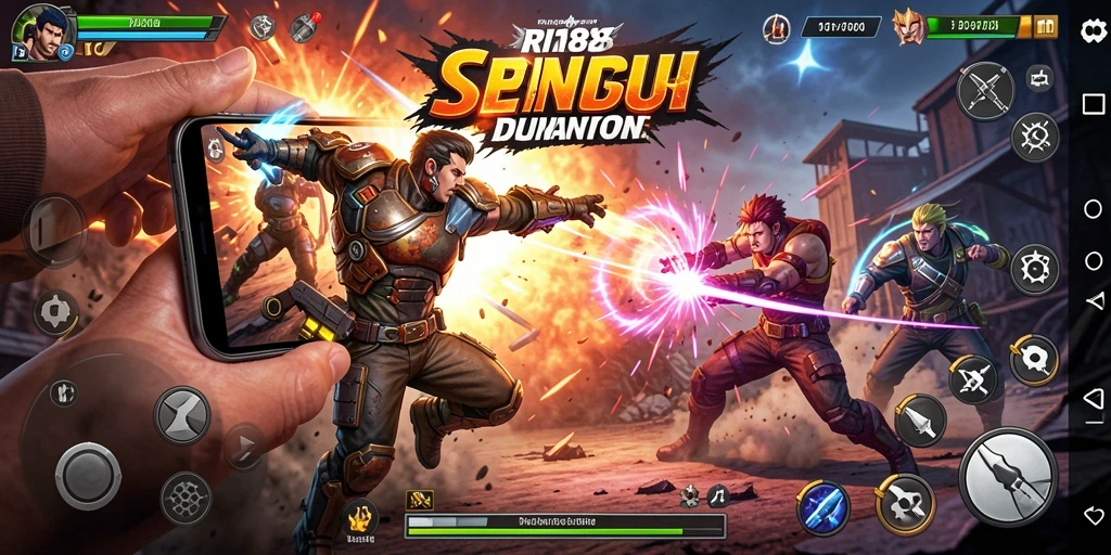 Screenshot utama RI188 menampilkan aksi seru dari gameplay.