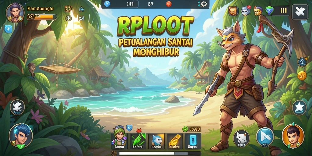 Tampilan screenshot RPLOOT menampilkan karakter unik dalam gameplay yang menghibur.