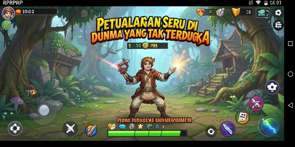 Screenshot gameplay RPRPRP yang menampilkan aksi seru di dunia petualangan.