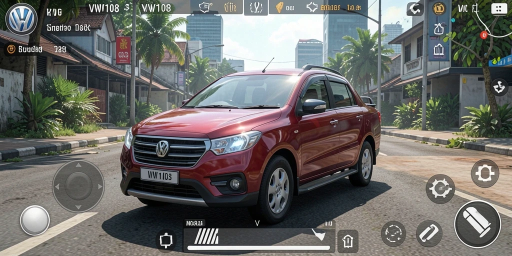 Tampilan gameplay VW108 yang penuh warna dan interaktif.