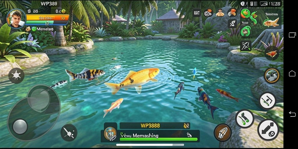 Tangkapan ikan yang megah dalam gameplay WP888.